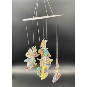Vintage Bunny Mobile Rabbit Hopper Family Kathy Lawrence Easter Decor